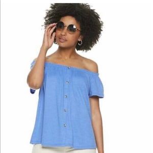 Popsugar off the shoulder top